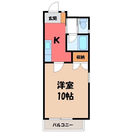 南大通りパークハイツの物件間取画像